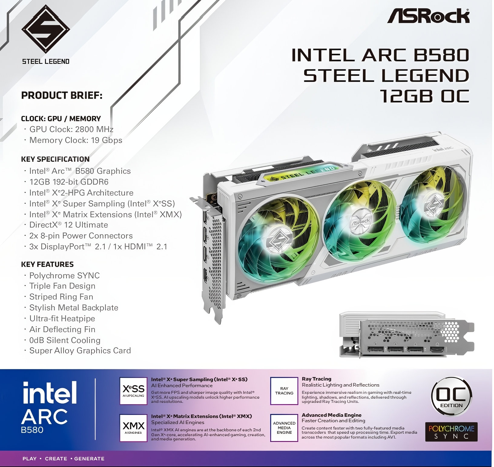 Immagine pubblicata in relazione al seguente contenuto: Le specifiche delle video card con le GPU Intel Battlemage Arc B580 e Arc B570 | Nome immagine: news36210_Intel-Battlemage_3.jpg