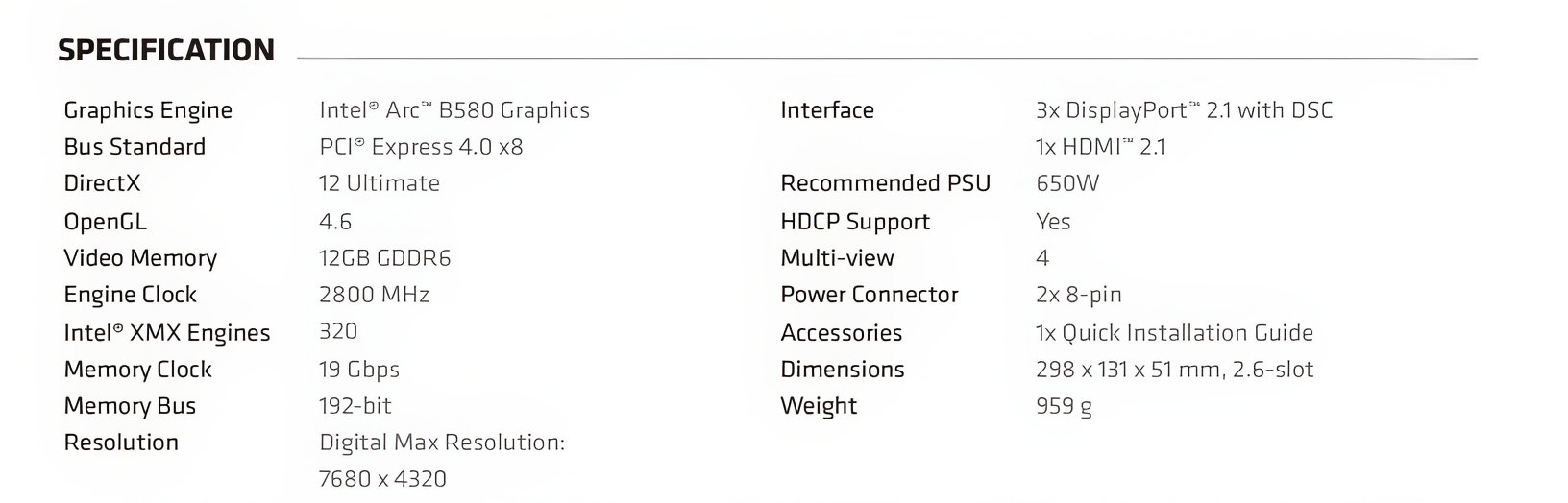 Immagine pubblicata in relazione al seguente contenuto: Le specifiche delle video card con le GPU Intel Battlemage Arc B580 e Arc B570 | Nome immagine: news36210_Intel-Battlemage_4.jpg