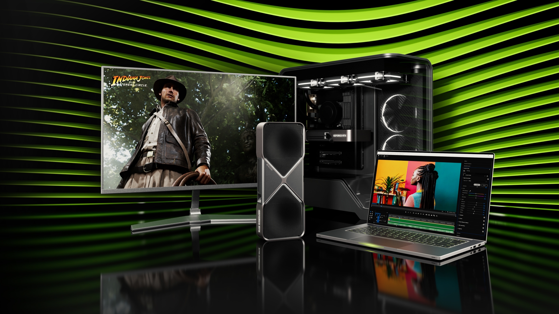 Immagine pubblicata in relazione al seguente contenuto: NVIDIA annuncia le GPU GeForce RTX 5090, RTX 5080, RTX 5070 Ti e RTX 5070 | Nome immagine: news36323_nvidia-blackwell-geforce-rtx-50-series-opens-new-world-of-ai-computer-graphics_1.jpg