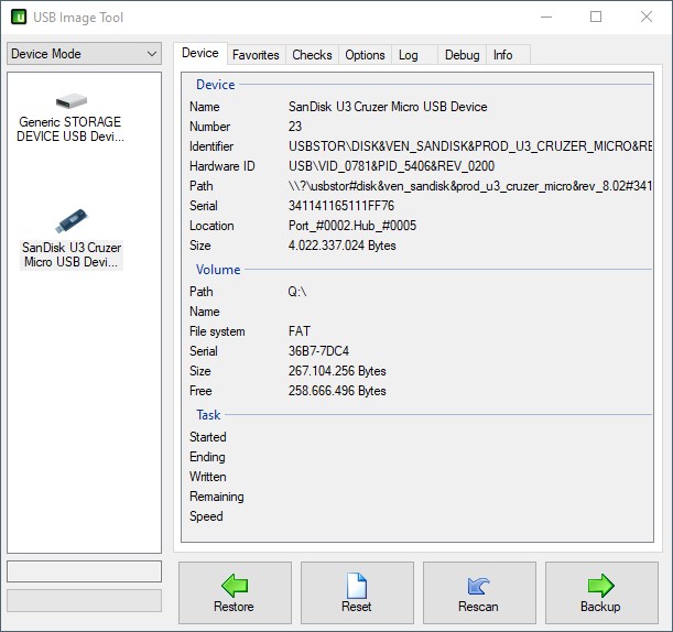 Media asset in full size related to 3dfxzone.it news item entitled as follows: USB Image Tool 1.9.1.0 crea immagini e file di backup dai flash drive USB | Image Name: news36485_USB-Image-Tool_Screenshot_1.jpg