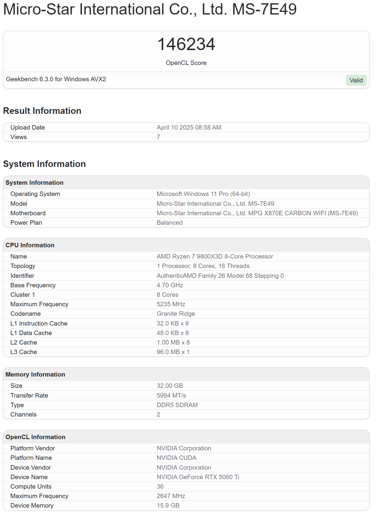 Media asset in full size related to 3dfxzone.it news item entitled as follows: La GeForce RTX 5060 Ti testata con Geekbench in ambiente OpenCL e Vulkan | Image Name: news36581_RTX-5060-Ti_2.JPG