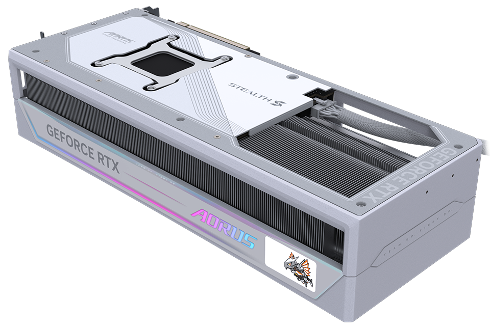 Risorsa grafica - foto, screenshot o immagine in genere - relativa ai contenuti pubblicati da nvidiazone.it | Nome immagine: news367392_GIGABYTE_AORUS-GeForce-RTX-5090-STEALTH-ICE-32G_3.png