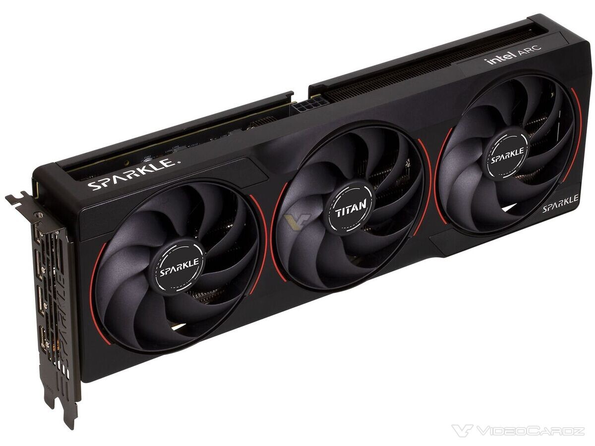 Immagine pubblicata in relazione al seguente contenuto: Sparkle pronta a lanciare la card factory-overclocked Arc B580 Titan OC Nox | Nome immagine: news36826_Sparkle_Arc-B580-Titan-OC-Nox_1.jpg