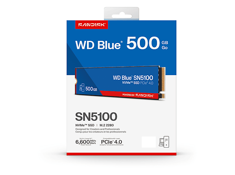Media asset in full size related to 3dfxzone.it news item entitled as follows: Le foto del drive SSD M.2 NVMe WD Blue SN5100 non ancora annunciato da Sandisk | Image Name: news36876_Sandisk_WD-Blue-SN5100_2.png