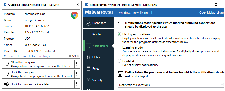 Immagine pubblicata in relazione al seguente contenuto: Incrementa la sicurezza di Windows con Windows Firewall Control 6.22.0.0 | Nome immagine: news37127_Windows-Firewall-Control_2.png