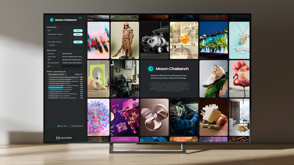 Risorsa grafica - foto, screenshot o immagine in genere - relativa ai contenuti pubblicati da unixzone.it | Nome immagine: news37229_Maxon-Cinebench-2026_1.png